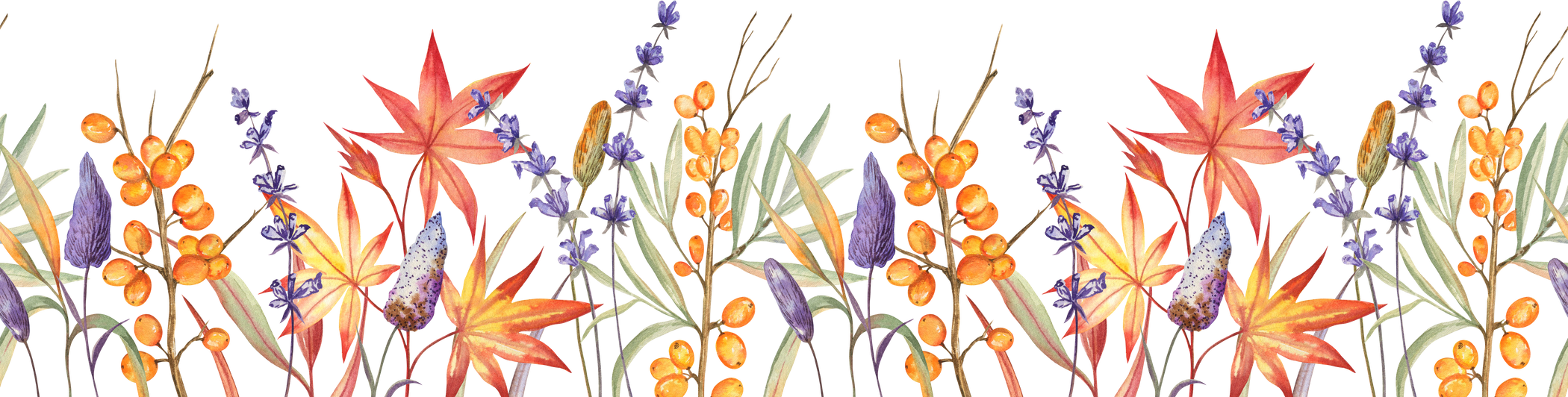 Autumn Seamless Border